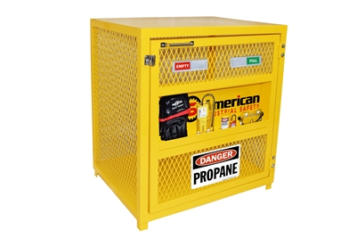 4 Cylinder Vertical Propane Tank Storage Cabinet