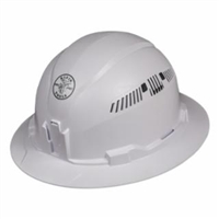 Klein Tools 60401 Full Brim Vented Hard Hat, White