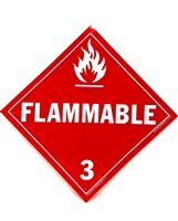 Class 3 Flammable Water Resistant Tagboard Placard