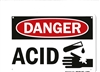 Danger Acid Plastic OSHA Safety Sign