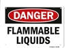 â€œDanger: Flammable Liquidsâ€ Plastic OSHA Safety Sign