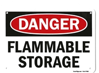 â€œDanger: Flammable Storageâ€ Plastic OSHA Sign