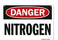 â€œDanger: Nitrogenâ€ Plastic OSHA Safety Sign
