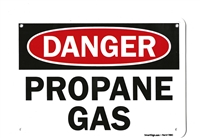â€œDanger: Propane Gasâ€ Plastic OSHA Safety Sign