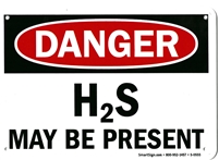 OSHA Hydrogen Sulfide (H2S) Plastic Danger Sign