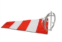 10 Inch x 36 Inch Orange And White Windsock With Standard Frame
