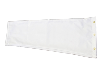 10 Inch x 36 Inch White Replacement Windsock