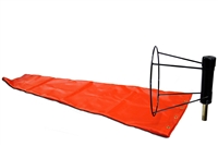13 Inch x 54 Inch Orange Windsock With Ball Bearing Frame