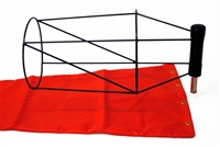 13 Inch x 54 Inch Orange Windsock With Extended Ball Bearing Frame