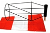 13 Inch x 54 Inch Orange And White Windsock With Extended Ball Bearing Frame
