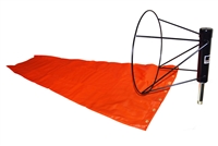 18 Inch x 60 Inch Orange Windsock With Ball Bearing Frame
