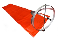 18 Inch x 60 Inch Orange Windsock With Standard Frame