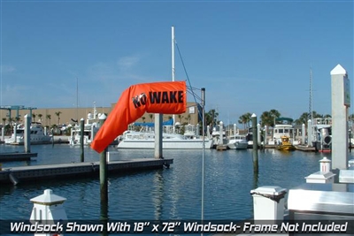 18 Inch x 72 Inch Marine Corrosion Proof NO Wake Replacement Windsock