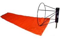 18 Inch x 72 Inch Orange Windsock With Ball Bearing Frame