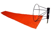 18 Inch x 96 Inch Orange Windsock With Ball Bearing Frame