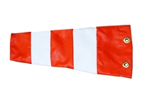 4 Inch x 15 Inch Orange And White Replacement Windsock