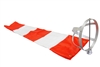 8 Inch x 36 Inch Orange And White Windsock With Standard Frame