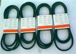 Set of 4 Tar River Drum Mower Belts Model 165 (matched set)