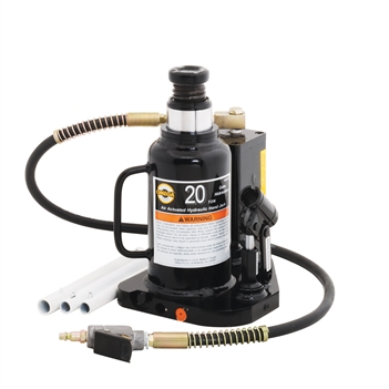 Omega 18204C - 20 Ton Hydraulic Air/Manual Bottle Jack, Welded