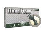 Micro Flex Dura Flock 8 mil Flock-lined Green Nitrile Glove - XL - 50/Box