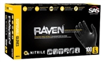 SAS Safety 66518 Raven™ Powder Free Black Nitrile Gloves - Large