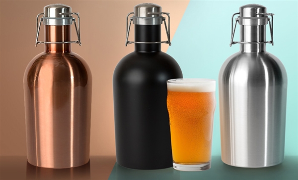 Stainless Steel Beer Growler 2 Go by ASOBU