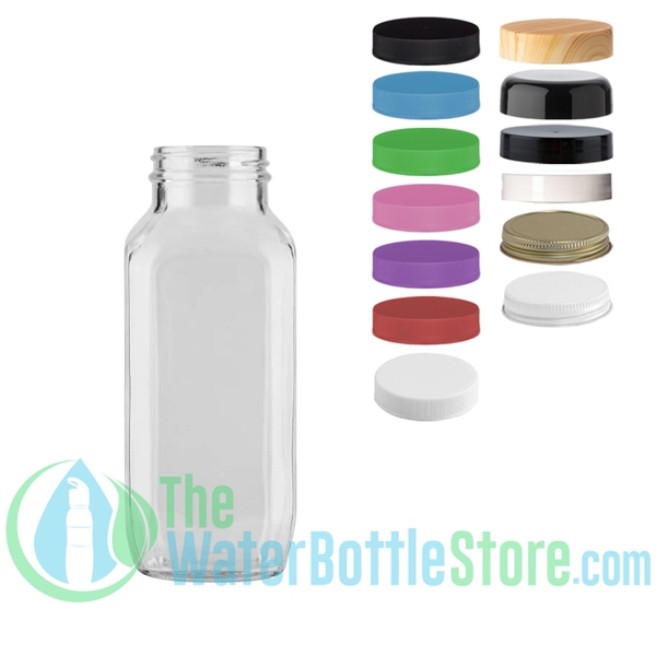 French Square Glass Water Bottle