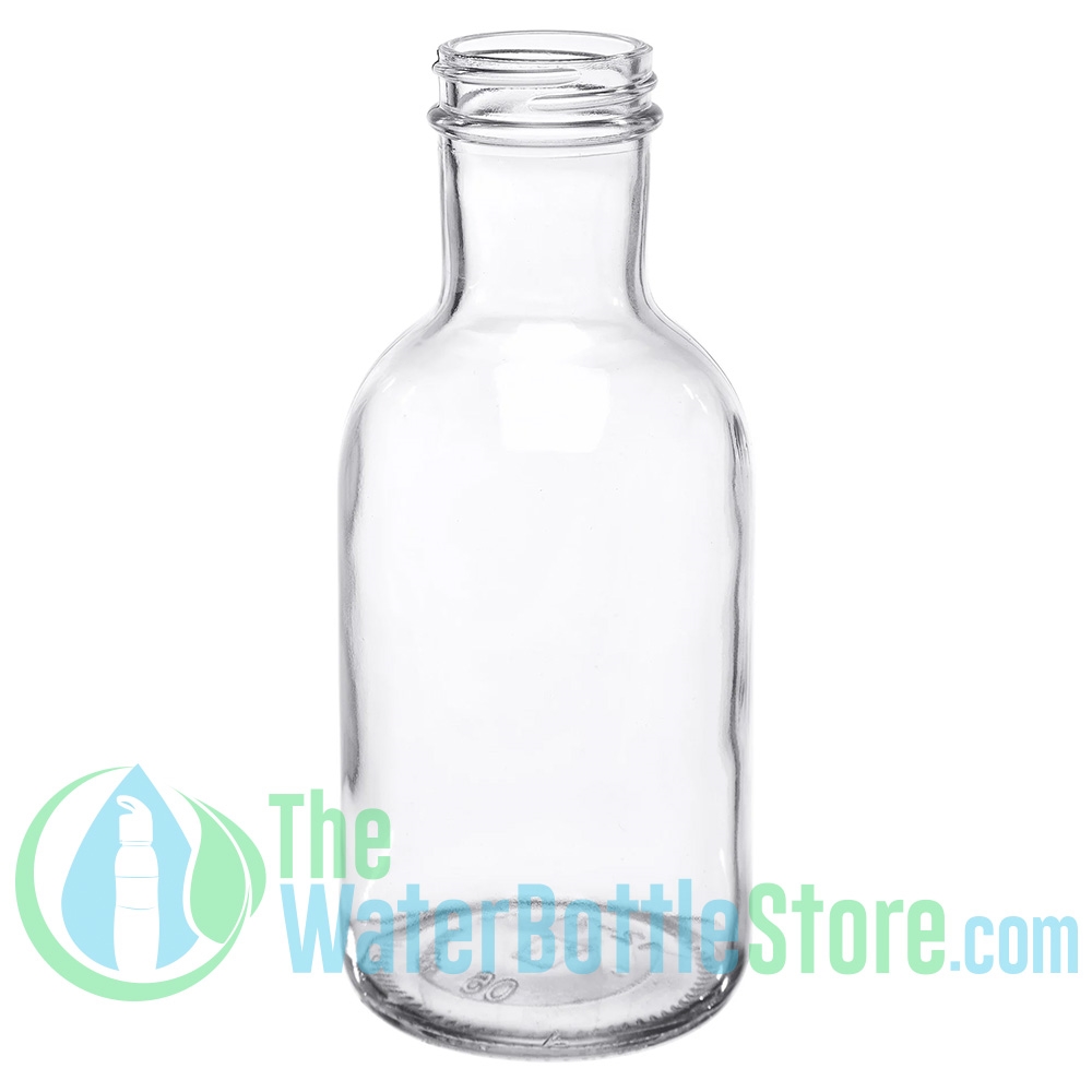 12 oz Clear Glass Fluted Sauce Bottle