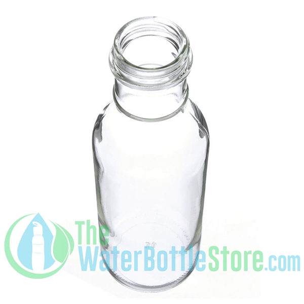 12 oz Clear Glass Ring Neck Dressing & Sauce Bottle