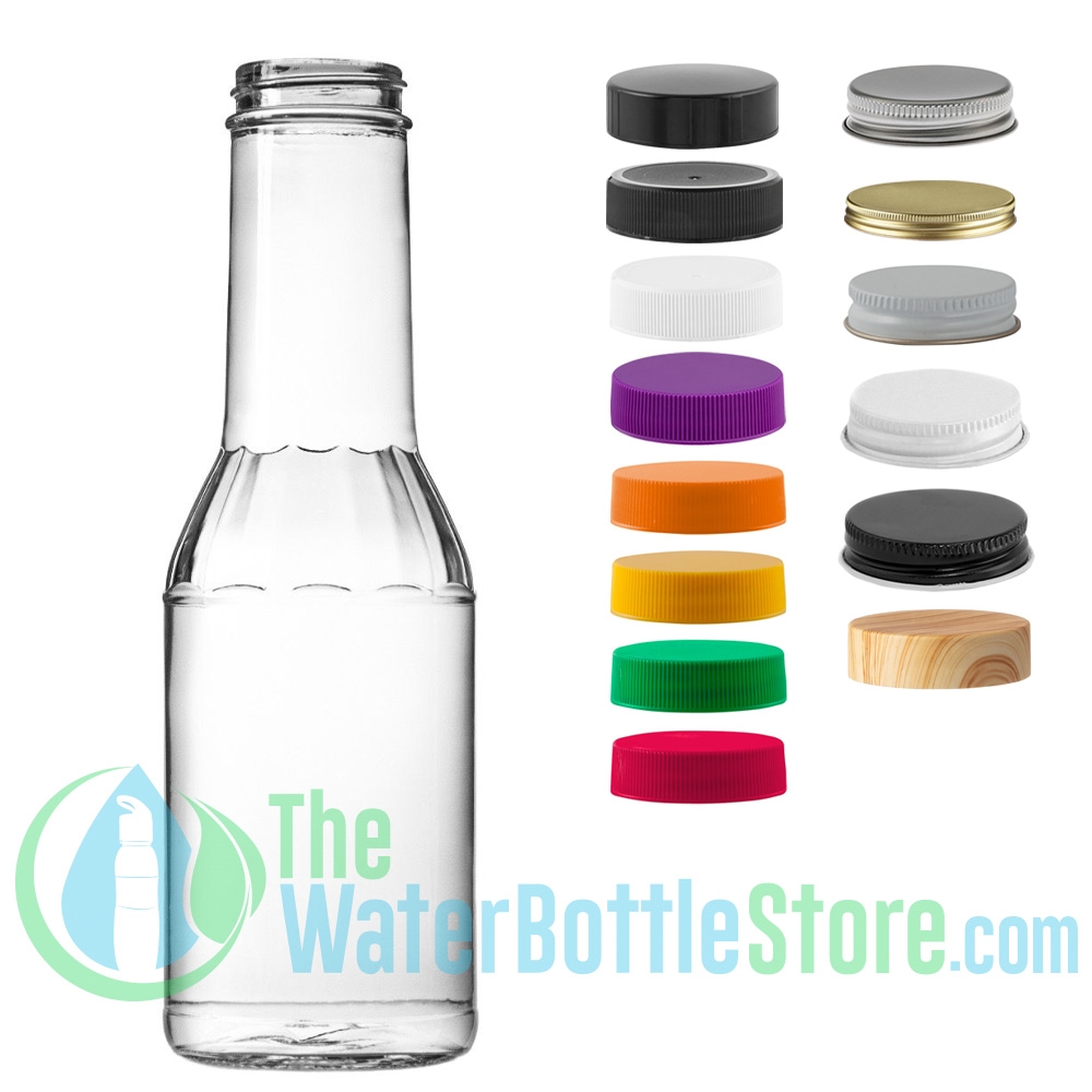 12oz Clear Glass Fluted Bottle at