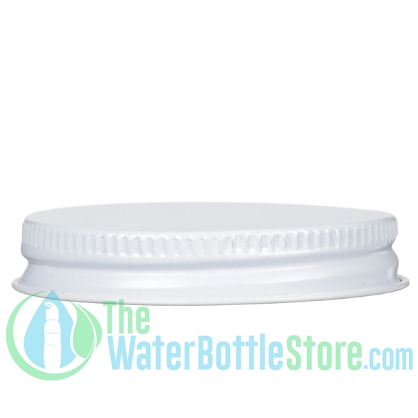 Replacement 53mm White Metal Lid Cap with Plastisol Liner