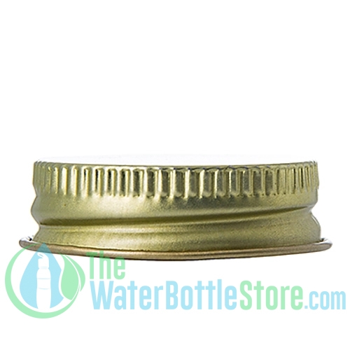 Replacement 33mm Gold Metal Cap/Top with Plastisol Liner