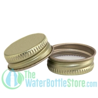 Replacement 28mm Gold Metal Lid Cap with Plastisol Liner