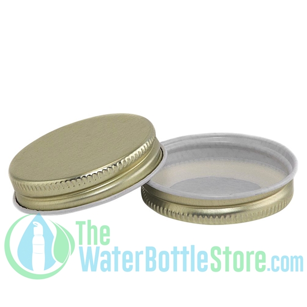 Replacement 43mm Gold Metal Lid Cap with Plastisol Liner