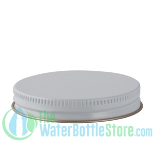 Replacement 63mm White Gold Metal Lid Cap with Plastisol Liner