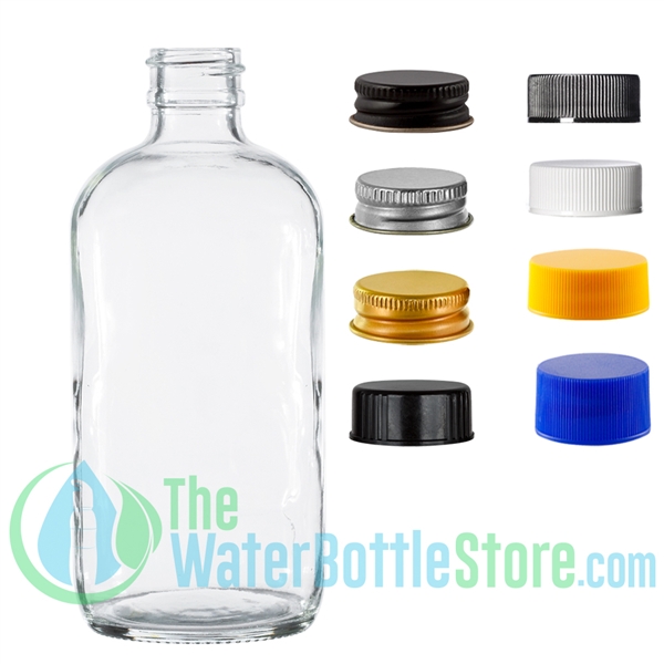 Clear Boston Round Glass Bottle