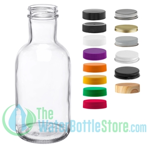 16 oz Glass Jars with Plastic Caps (12 Pack) - Reusable Food Grade Gla –  Stock Your Home