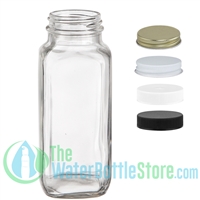 French Square Glass Water Bottle