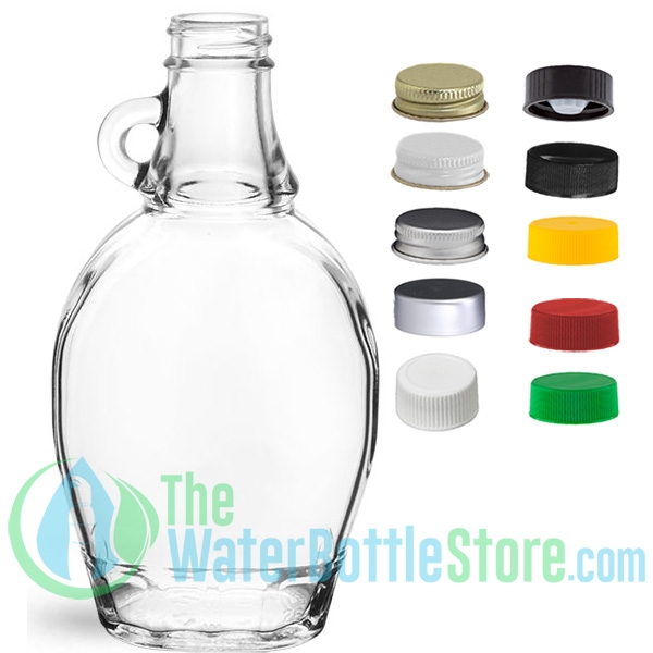 8oz Clear Glass Syrup Bottle