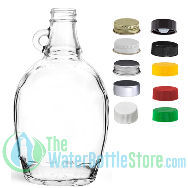 12oz Clear Glass Syrup Bottle