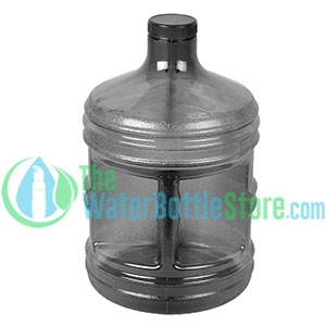 5 Liter 1.3 Gallon Black Water Jug Bottle, Handle
