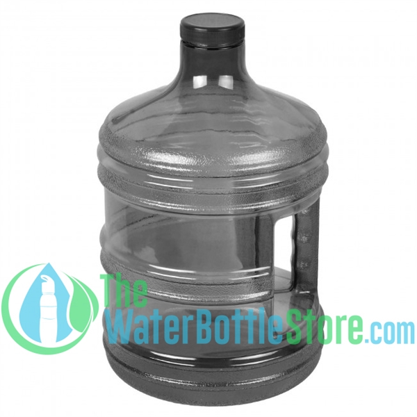5 Liter 1.3 Gallon Black Large Water Bottle Jug with Handle BpA Free