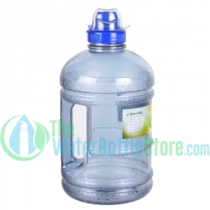 Half Gallon 64oz Blue Water Bottle Handle Sports Top