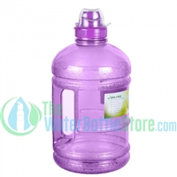 Half Gallon 64oz Purple Water Bottle Handle Sports Top