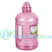 Half Gallon 64oz Pink Water Bottle Handle Sports Top
