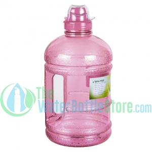 Half Gallon 64oz Pink Water Bottle Handle Sports Top