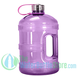 1 Gallon Purple Water Bottle w/ Handle & Steel Cap