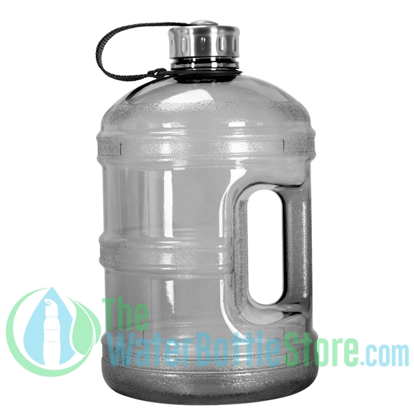 1 Gallon Black Water Bottle w/ Handle & Steel Cap