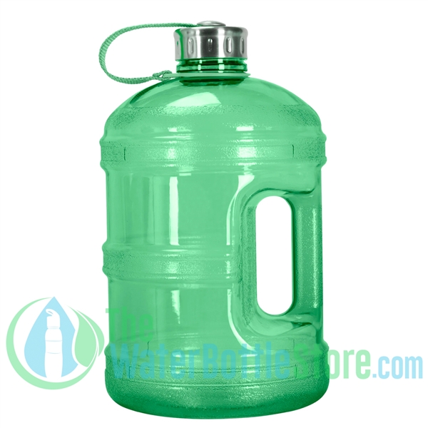 1 Gallon Green Water Bottle w/ Handle & Steel Cap