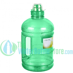 Half Gallon 64oz Green Water Bottle Handle Sports Top